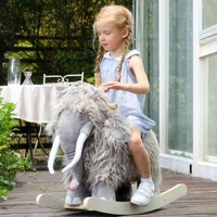 Gros Enfants Éléphant Poupée Trucs Éléphant Géant En Peluche Bébé Chaise À Bascule Jouet Cheval À Bascule En Bois