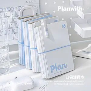 Ins phong cách Dễ thương Máy tính xách tay Pocket Ring A6 A7 Ngân Sách chất kết dính đa chức năng Pocket Planner