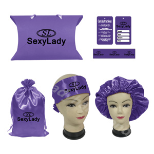 WD1หมวกคู่สำหรับคุณแม่และฉันหมวกผ้าไหมสีดำสำหรับผมกว้าง - Product Image 3