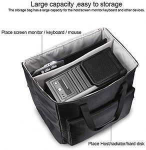 Free Sample Desktop <b>PC</b> Computer Travel Storage Carrying Case Bag <b>for</b> Computer Main Processor Case, Monitor, <b>Keyboard</b> - Product Image 3