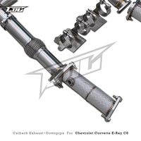 Système d'échappement à montage direct pour Chevrolet Corvette Stingray C8/Z51 6.2L 2019+ avec tuyau de test, valve OEM, Axleback Supersport et X-Pipe