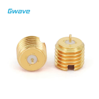 Conector RF de montaje en mamparo macho GPPO Mini-SMP DC 40GHz Latón para aplicaciones de PCB y RF