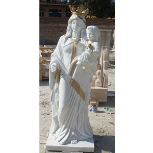 Statue de la <span class=keywords><strong>Vierge</strong></span> <span class=keywords><strong>Marie</strong></span> en marbre blanc sculptée à la main, design traditionnel personnalisé, vente en gros, statues catholiques <span class=keywords><strong>pour</strong></span> tombes et monuments - Product Image 1