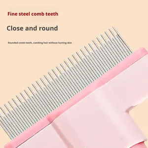 หวีแมวคุณภาพสูง ทำความสะอาดตัวเองได้ นวดได้ กำจัดเห็บหมัด กำจัดขนลอยได้อย่างมีประสิทธิภาพ อุปกรณ์ทำความสะอาดขนสัตว์เลี้ยงที่สะดวกสบาย - Product Image 2