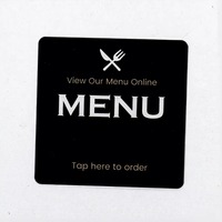 Autocollant NFC en acrylique adhésif étanche de 10 cm, carte NFC programmable, étiquette NFC pour menu de restaurant, personnalisable OEM ODM
