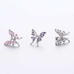 Boucles d'oreilles papillon 316L en acier inoxydable, clips d'oreille non-percés, bijoux de <span class=keywords><strong>piercing</strong></span>, vente chaude - Product Image 3