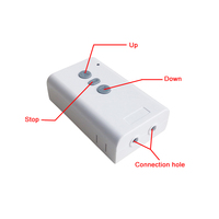 Récepteur de relais 2 canaux 433 MHz AC220V + émetteur RF, interrupteur de commande à distance sans fil pour moteur, marche avant, marche arrière, rideau électrique