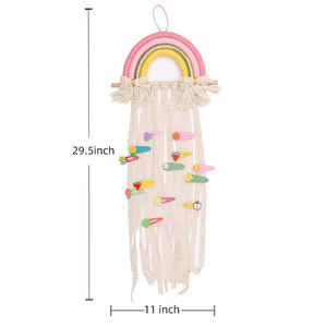 Support mural arc-en-ciel pour nœuds et pinces à cheveux pour filles, organisateur de barrettes, présentoir de rangement pour chambre de bébé, décoration, cadeau - Product Image 2