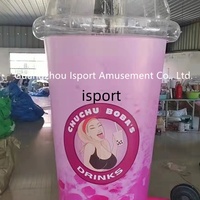 Grande tasse à bulles de thé au lait gonflable / Grande tasse à thé au lait gonflable Bouteille à boisson avec impression pour la publicité