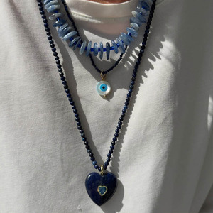 Collier Pendentif en Pierre Naturelle Européenne et Américaine : Œil de Tigre, Lapis Lazuli, Zirconium, Cristal Blanc – Charme Quotidien - Product Image 5