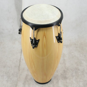 Congas en Bois Batteries <span class=keywords><strong>Percussion</strong></span> Latine / Jeu de Congas Peau de Vache Véritable avec Supports - Product Image 2