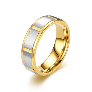 Anillo Minimalista de Acero Inoxidable Chapado en <span class=keywords><strong>Oro</strong></span> <span class=keywords><strong>y</strong></span> Rodio, Anillo de Pareja Liso, 4 Colores, Anillo de Moda para Hombre <span class=keywords><strong>y</strong></span> Mujer, Antideslustre, Venta al Por Mayor - Product Image 1
