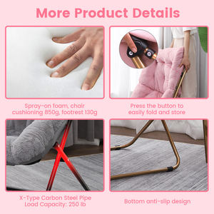 इनडोर फर्नीचर चंद्रमा कुर्सी आरामदायक और फोल्डेबल बीच आउटडोर उपयोग के लिए आधुनिक डिजाइन - Product Image 5