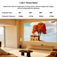 Projecteur cylindrique L10 avec lumière ambiante 130 °   Projecteur intelligent extérieur Ratable Android 14 natif 1080P avec prise en charge de la mise au point automatique et de la 4K