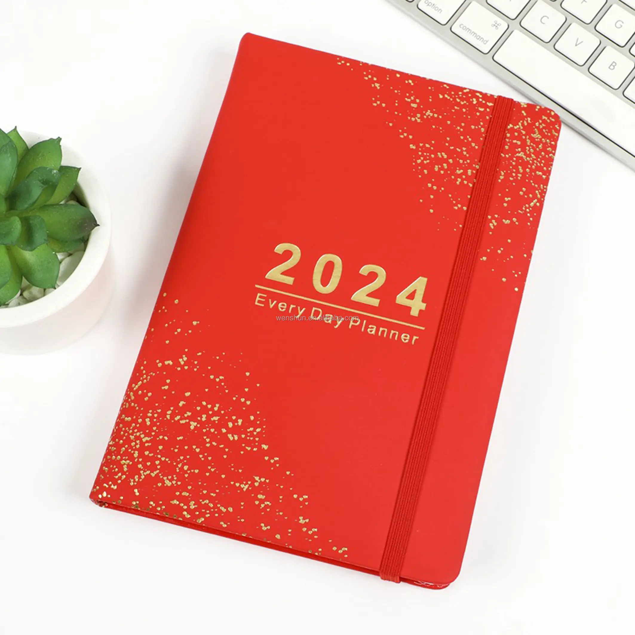 Customized Printing Luxury Journal Notebook Dairy Daily Calendar Agenda Planner 2024 With Logo
