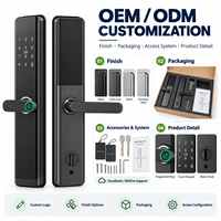 Serrure de porte de chambre d'hôtel Eseye en acier inoxydable 304, système de sécurité et d'accès électronique avec carte RFID, compatible Cloudbeds Desfire