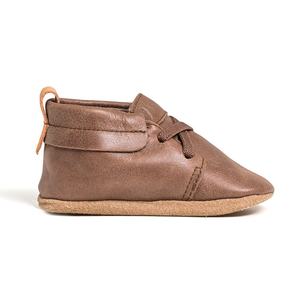 Mchozii — mocassins en cuir véritable pour bébé, chaussures pour nouveau-né, marron, à semelle souple, décontractées, vente en gros - Product Image 3
