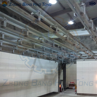 Systèmes de rails à viande à double voie, installation facile, équipement d'abattage de porcs, rail de suspension double pour 100 têtes de porcs