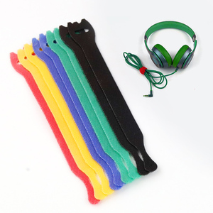 Wholesale 12x250mm Green Back-to-back Nylon Hook And Loop Cable Ties <strong>Organize</strong> Storage Straps For Home Office Classroom Fastener - Product Image 6