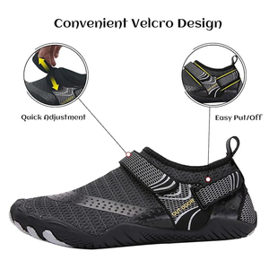 <span class=keywords><strong>Chaussures</strong></span> d'eau minimalistes pour hommes, à bout large, respirantes, pour la marche sur sentier, en caoutchouc et maille, confortables pour la plage - Product Image 2