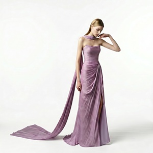 Abito da donna 2026 nuovo design di nicchia, sensuale, sottile, senza spalline, plissettato, con vita impero, per feste, sexy, romantico, estivo, tinta unita - Product Image 3