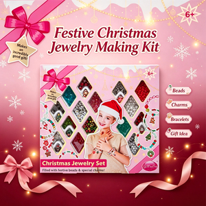Kids Christmas DIY Beaded Jewelry Making Kit Handmade Bracelet Necklace Craft Set Creative Toy Holiday <strong>Gift</strong> <strong>for</strong> <strong>Little</strong> <strong>Girls</strong> - Product Image 4