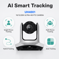 Caméras de conférence PTZ NDI 4K avec suivi IA pour diffusion en direct et visioconférence audio/vidéo, compatibles Vmix