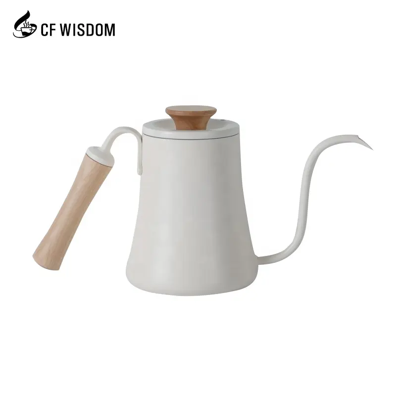 CF WISDOM custom logo hot water dry protection coffee black gooseneck electric kettle stainless steel kettle