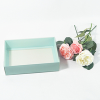Boîte cadeau pliable biodégradable 24x16.5x6cm rose bleu pour biscuits chocolat gâteau bonbons emballage recyclable boîte de vente au détail