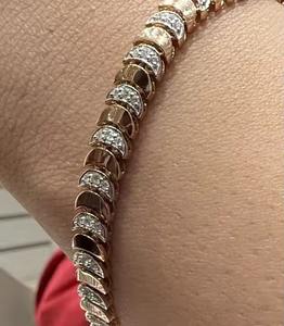 Luxury Diamond Tennis <b>Bracelet</b> Solid 14K & 18K <b>Gold</b> Natural Diamond <b>Bangle</b> - Product Image 1