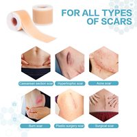 Bandes de retrait de cicatrice en silicone avec logo personnalisé, patchs corporels pour les cicatrices chirurgicales, chéloïdes, section C, élimination des bosses chéloïdes