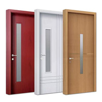 Porte en bois composite PVC moderne, design imperméable pour usage intérieur, maison, bureau, appartement, chambres, portes en PVC