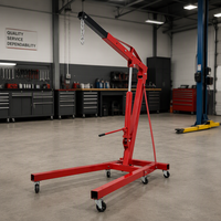 Outil de levage hydraulique pour l'entretien des moteurs de voitures et de camions, capacité de 2 tonnes, grue d'atelier pliable