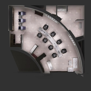 Design d'Interni per Barbieri, Espositore Professionale per Parrucche, Set di Arredamento per Barbiere Personalizzabile, Chiosco per Salone di Bellezza - Product Image 1