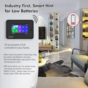 Mejor Vendedor inalámbrico Patio de seguridad wifi gsm sistema de alarma de casa con alexa función tuya vida inteligente app