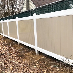 Fence de jardin en vinyle plastique noir <span class=keywords><strong>Fentech</strong></span> 6 pieds x 8 pieds, panneaux de confidentialité pour la cour - Product Image 6