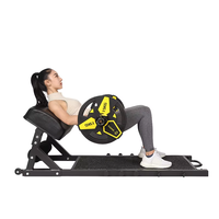 Equipo de Fitness plegable Unisex, máquina de plataforma de banco de empuje de cadera con ajustes laterales para una ejecución de ejercicio efectiva