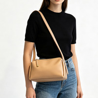 Sacs à bandoulière en cuir souple pour femmes, petits sacs à main imperméables en PU, motif litchi, fermeture éclair, vente en gros, style simple et tendance
