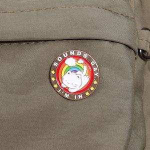 Pin de Esmalte con la Frase 'Sounds <span class=keywords><strong>Gay</strong></span> I Am', Broche de Metal con el Arcoíris del Orgullo LGBT, Insignia para Solapa, Joyería, Accesorios para Mochila - Product Image 3