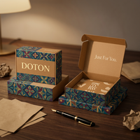 Scatola Rigida Pieghevole con Logo in Rilievo e Inserto in Carta Velina, Produzione Diretta, Confezione Personalizzata per Set Regalo Aziendale