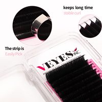 Extensions de cils classiques INC, volume naturel, fabriquées à la machine, cheveux synthétiques de qualité supérieure, véganes, sans cruauté, longueur mixte unique