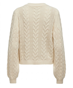 Pull en tricot torsadé pour femme, col rond, manches longues, tricot épais, pull décontracté, mélange de viscose, nylon, polyester, toutes saisons - Product Image 3