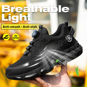 Chaussures <span class=keywords><strong>de</strong></span> sécurité anti-perforation pour usage industriel hiver 2025, avec tige en tissu renforcé <span class=keywords><strong>de</strong></span> fil d'acier, <span class=keywords><strong>semelle</strong></span> en TPU et doublure en daim, plaque <span class=keywords><strong>de</strong></span> protection fonctionnelle en acier plastifié - Product Image 4