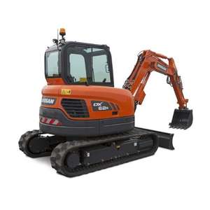 En stock Doosan DX60 Mini-pelle avec moteur Yanmar Prix bas avec composants de base Moteur Pompe à moteur Boîte de vitesses PLC - Product Image 1