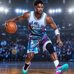 Maillot de basket-ball d'été respirant avec impression sublimée personnalisée, logo personnalisé, nom de l'équipe, numéros - Product Image 1