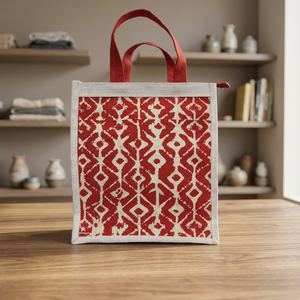 Bolsas de Compra de Yute con Asas Medianas, Plegables, con Diseño de Pata de Gallo, Recicladas y Naturales, a Precio Económico, Fabricante Exportador de Bangladesh - Product Image 3