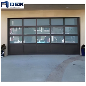 Portes de garage sectionnelles automatiques électriques commerciales en alliage d'aluminium moderne, finition de surface étanche, vente en gros - Product Image 4