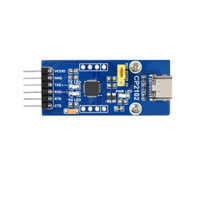 Waveshare CP2102 USB UART Board (Tipe C), modul komunikasi USB ke UART (TTL), konektor USB-C