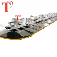 Machine de sérigraphie textile automatique pour t-shirt ovale 4 couleurs