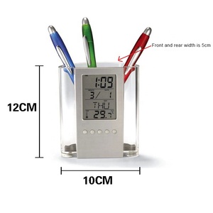 KH-CL054 <span class=keywords><strong>LCD</strong></span> Nhựa Văn Phòng Văn Phòng Phẩm Lịch Kỹ Thuật Số Ngày Đồng Hồ Để Bàn Với Người Giữ Bút - Product Image 6
